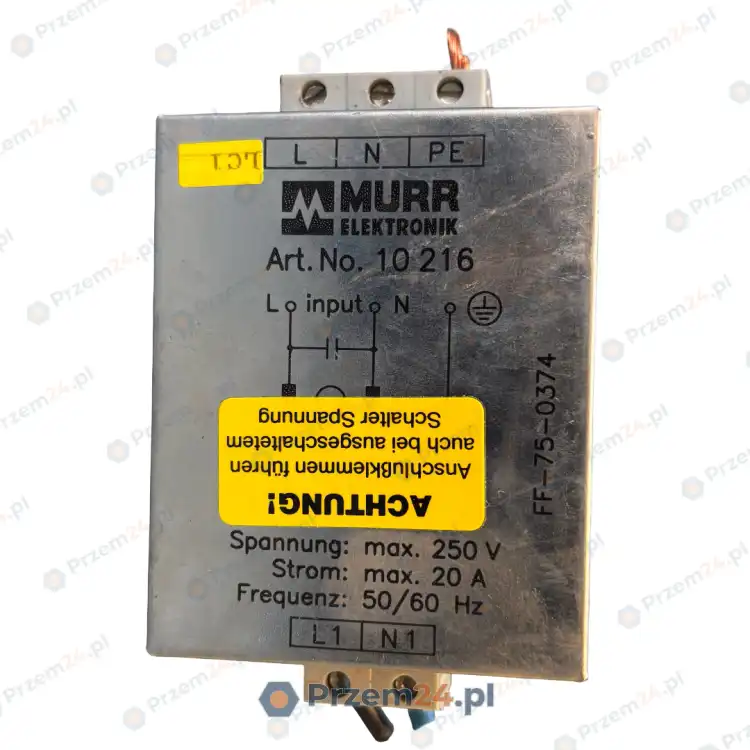 Murr-Elektronik-10216-FF-75-0374-Filtr-sieciowy-20A-250V-50-60Hz-3