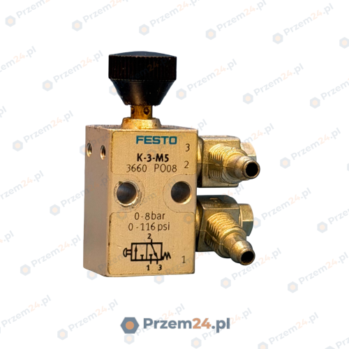 Festo-K-3-M5-3660-Zawór-z-przyciskiem-0-8bar-0-116psi