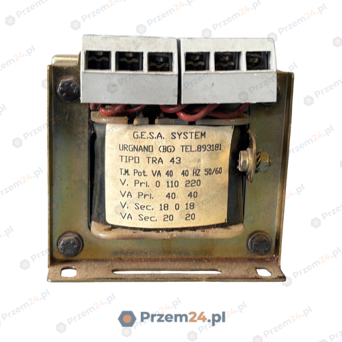 G.E.S.A.-System-TRA-43-transformator-sterowniczy-220V-2x18V-40VA-2
