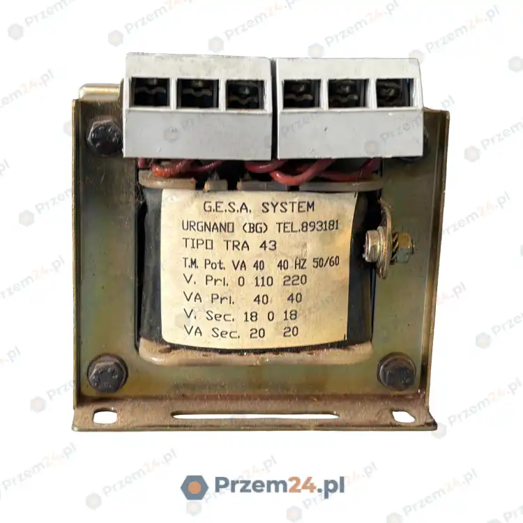G.E.S.A.-System-TRA-43-transformator-sterowniczy-220V-2x18V-40VA-2