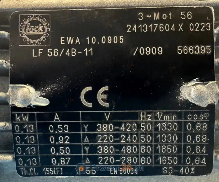 Lock-EWA-10.0905-Motoreduktor-ślimakowy-We06-400V-END20.20-5