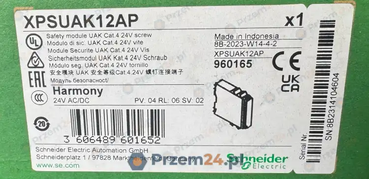 Schneider-Electric-XPSUAK12AP-960165-Moduł-bezpieczeństwa-Kat.4-24V-4