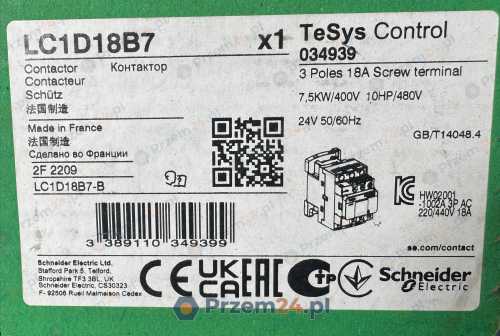 Schneider-Electric-LC1D18B7-Stycznik-3P-18A-24V-AC-2