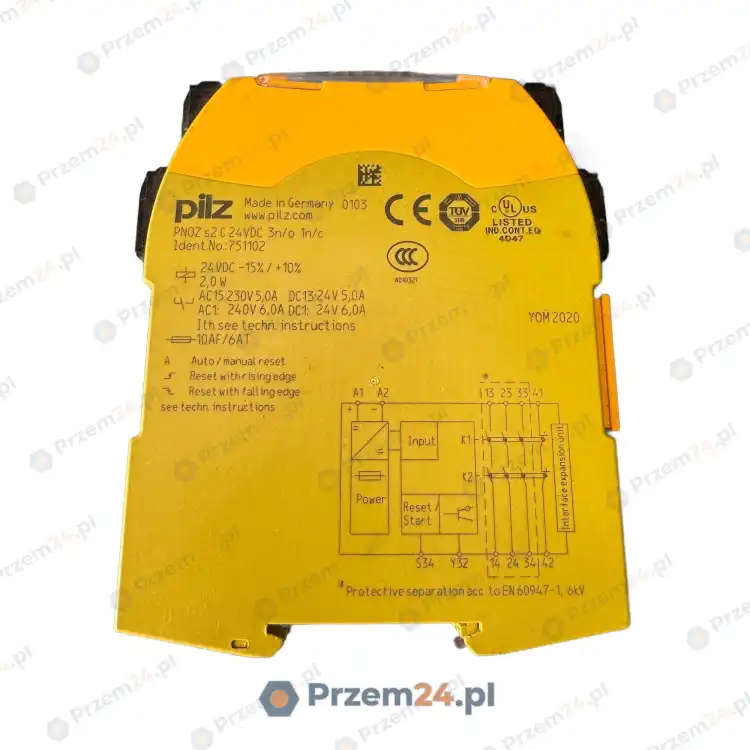 Pilz-751102-PNOZ-s2-C-Przekaźnik-bezpieczeństwa-24VDC-3n-o-1n-c-2