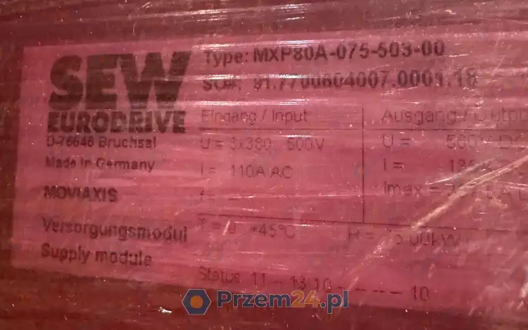 SEW-EURODRIVE-Moviaxis-MXP80A-075-503-00-Moduł-zasilający-serwonapędu-3