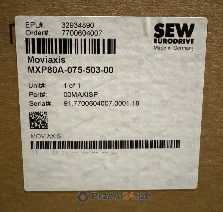 SEW-EURODRIVE-Moviaxis-MXP80A-075-503-00-Moduł-zasilający-serwonapędu-6