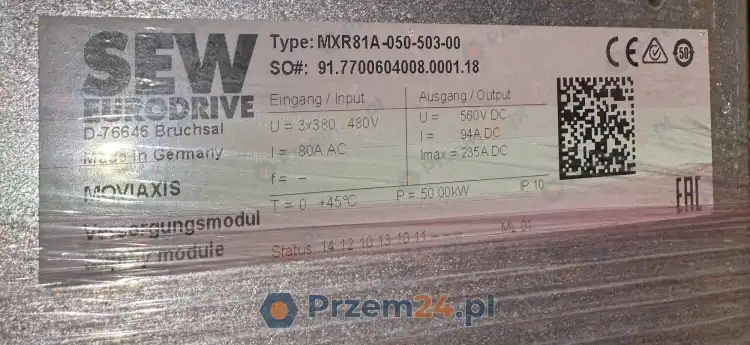 SEW-EURODRIVE-Moviaxis-MXR81A-050-503-00-Regeneracyjny-moduł-5