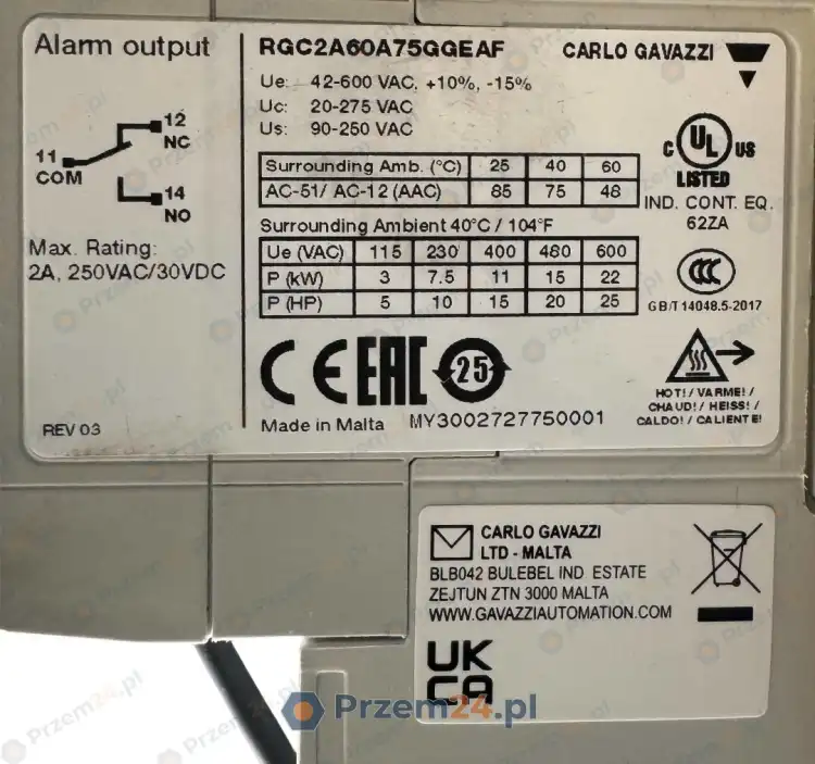 Carlo-Gavazzi-RGC2A60A75GGEAF-Stycznik-półprzewodnikowy-75A-600V-5