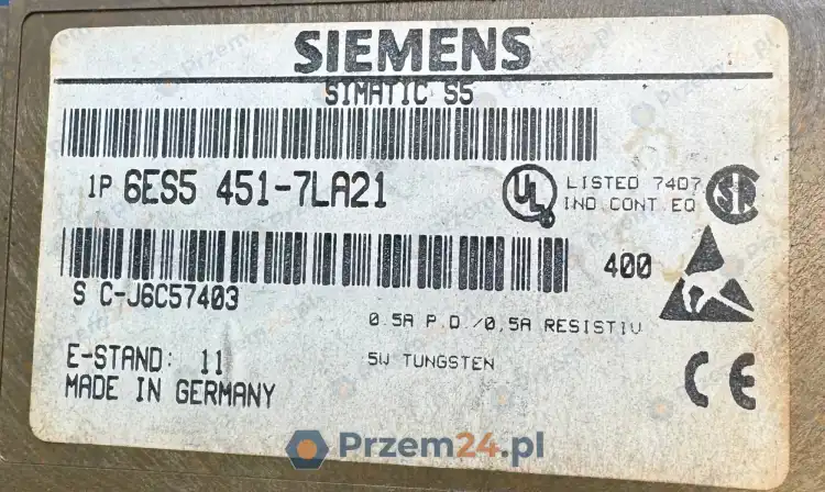 Siemens-6ES5-451-7LA21-6ES5451-7LA21-Moduł-wyjść-cyfrowych-Simatic-S5-3