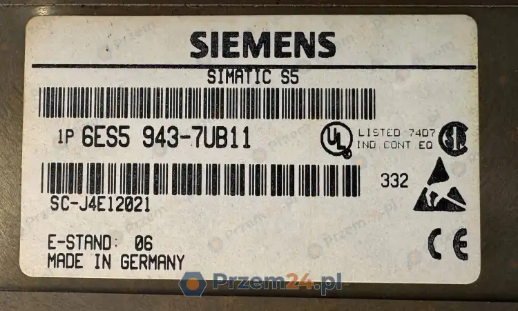 Siemens-6ES5-943-7UB11-6ES5943-7UB11-Moduł-CPU-sterownika-PLC-Simatic-S5-3