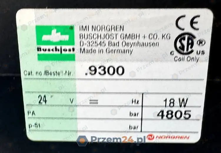 Buschjost-.9300-Cewka-elektrozaworu-24V-18W-3