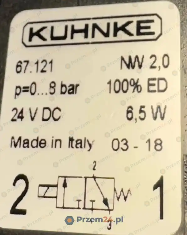 Kuhnke-67.121-Elektrozawór-3-2-NC-NW2-24V-DC-6.5W-8-bar-5