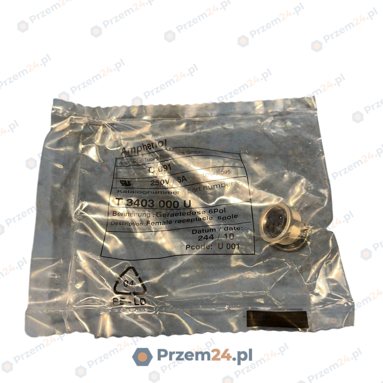 Amphenol-T-3403-000-U-Gniazdo-przyrządowe