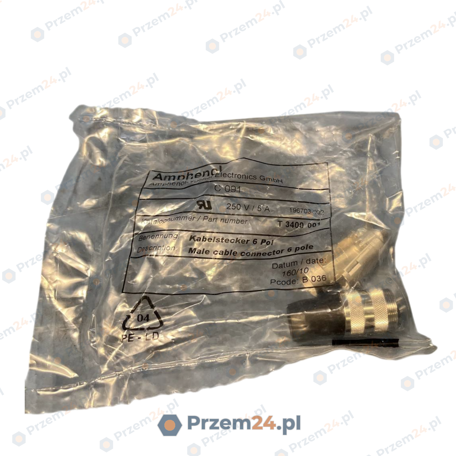 Amphenol-T-3400-001-T3400001-Złącze-cylindryczne-6biegunowe