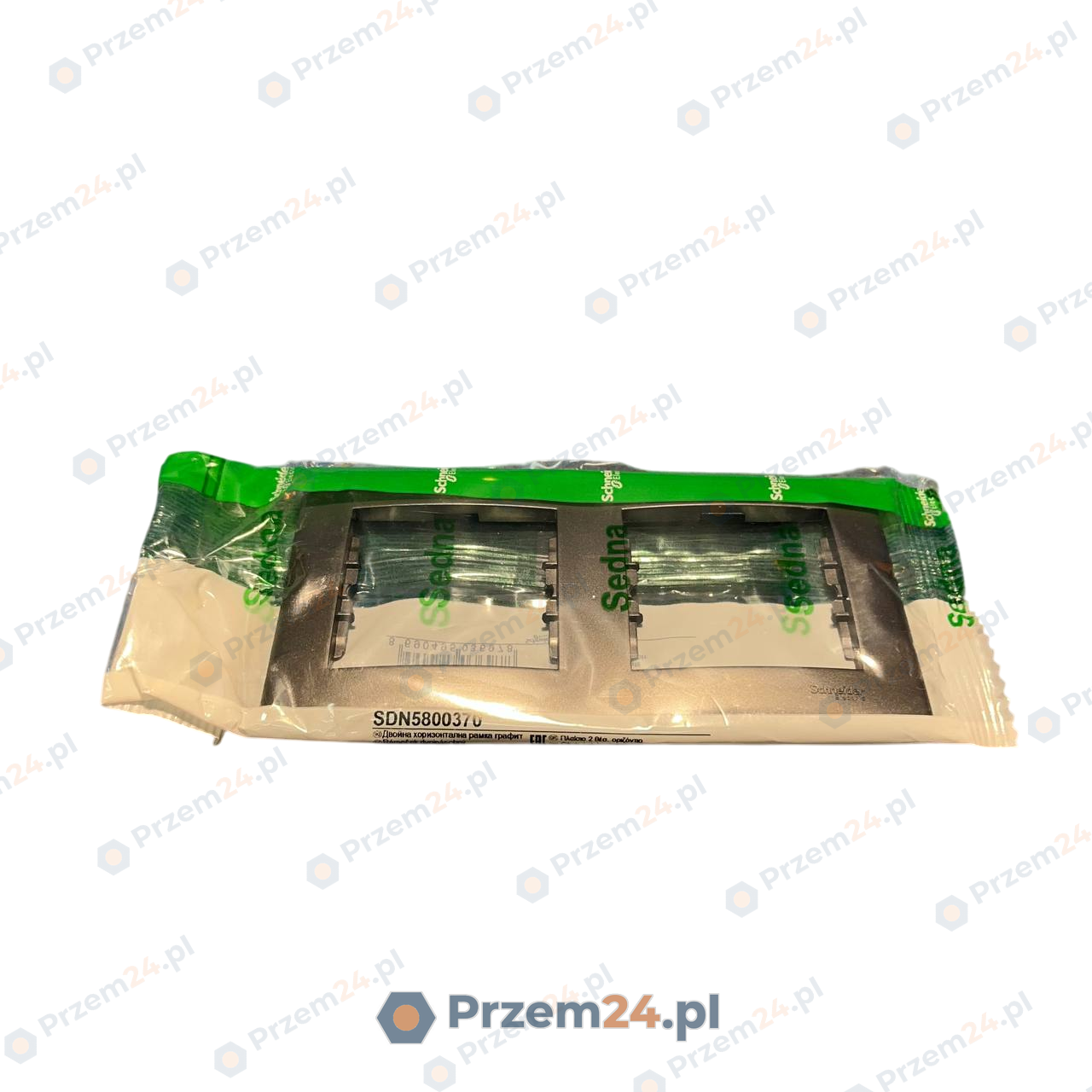 Schneider-SDN5800370-Sedna,-ramka-2krotna-pozioma,-grafit