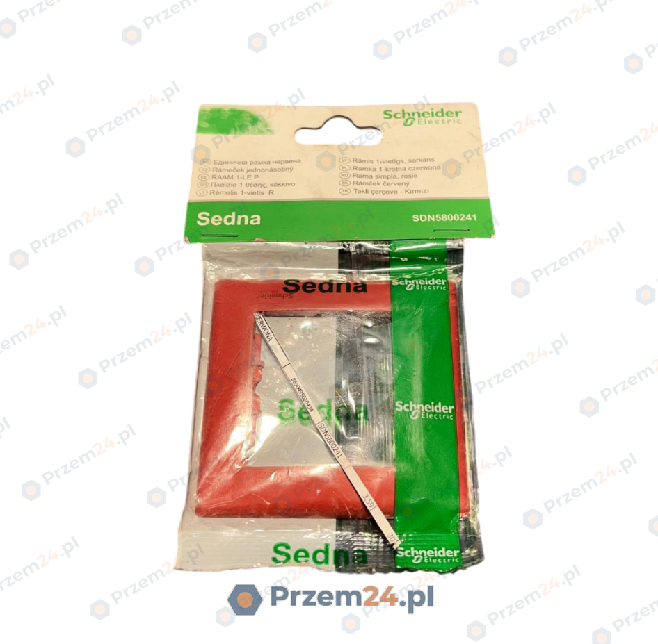 Schneider-SDN5800241-Sedna,-ramka-1krotna,-czerwona