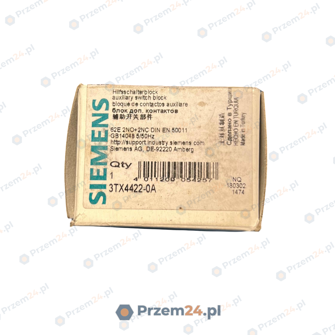 SIEMENS-3TX44220A-STYK-POMOCNICZY-62E-2NO+2NC-10A-240V