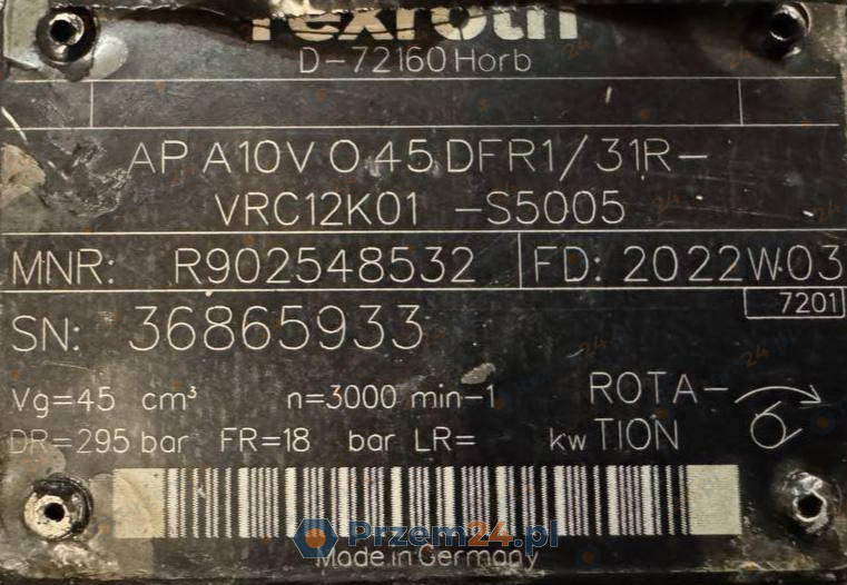 Rexroth-AP-A10V-O-45-DFR1-31R-VRC12K01-S5005-(R902548532)-Pompa-hydrauliczna