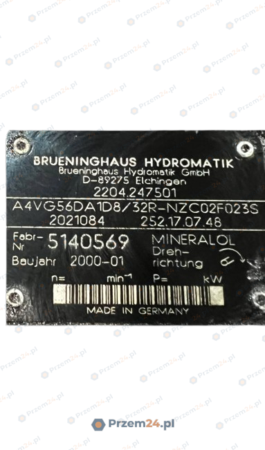 Brueninghaus-A4VG56DA1D8-32R-NZC02F023S-2204247501-Pompa-do-TEREX-SF-50U