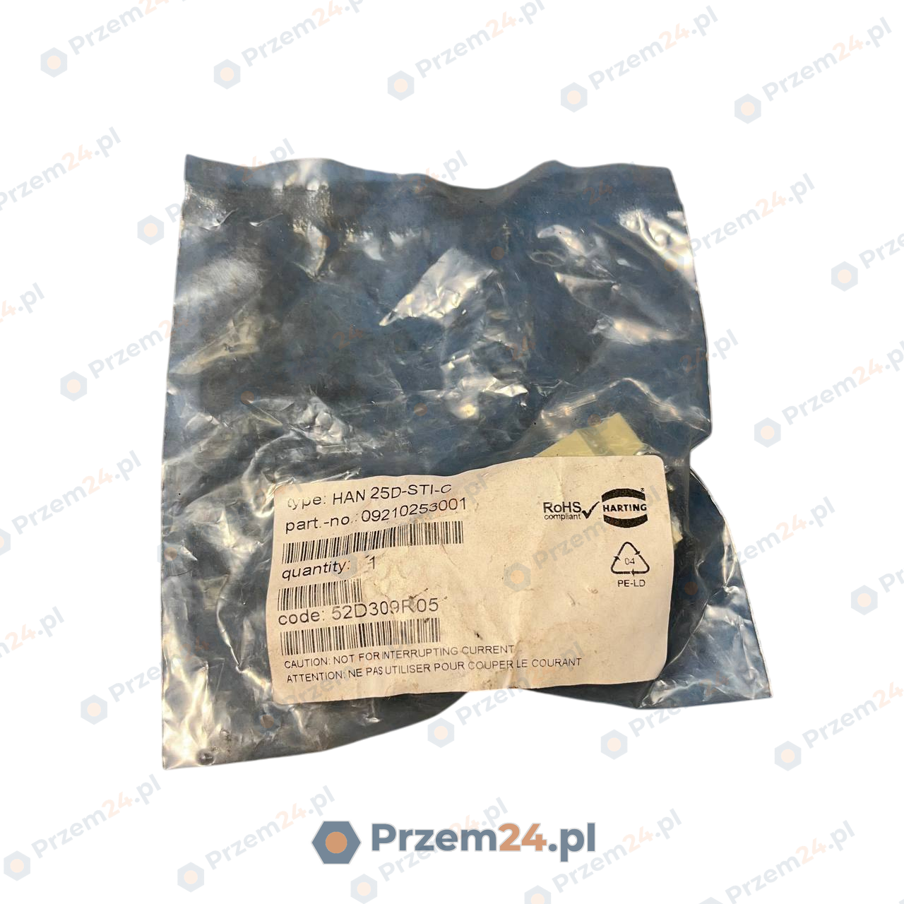Harting-09210253001-25D-STI-C-Złącze-zaciskane-(wkład)-25+PE-męskie