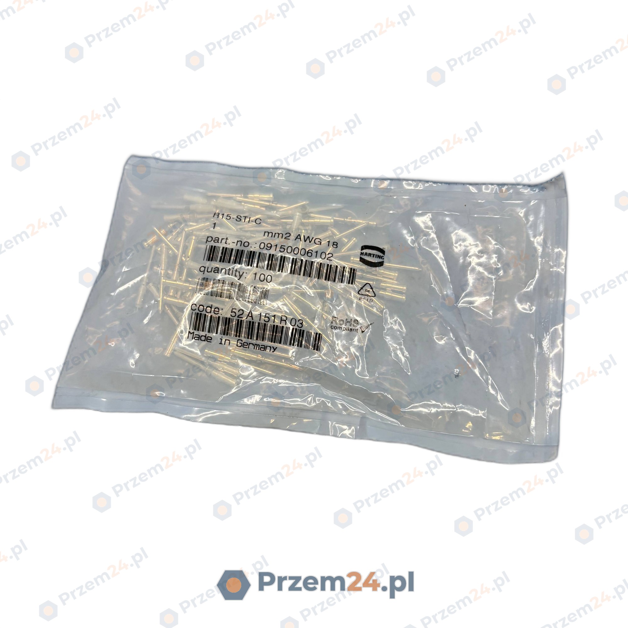 HARTING-09150006102-R15-STI-C-Styk-męski-zaciskany-Zestaw-100-sztuk