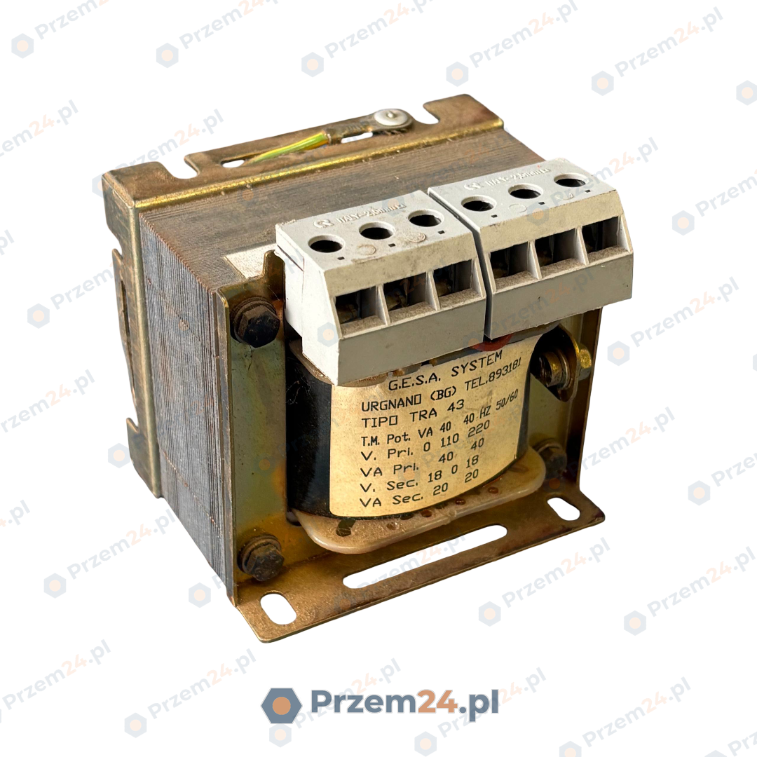 G.E.S.A.-System-TRA-43-transformator-sterowniczy-220V-2x18V-40VA
