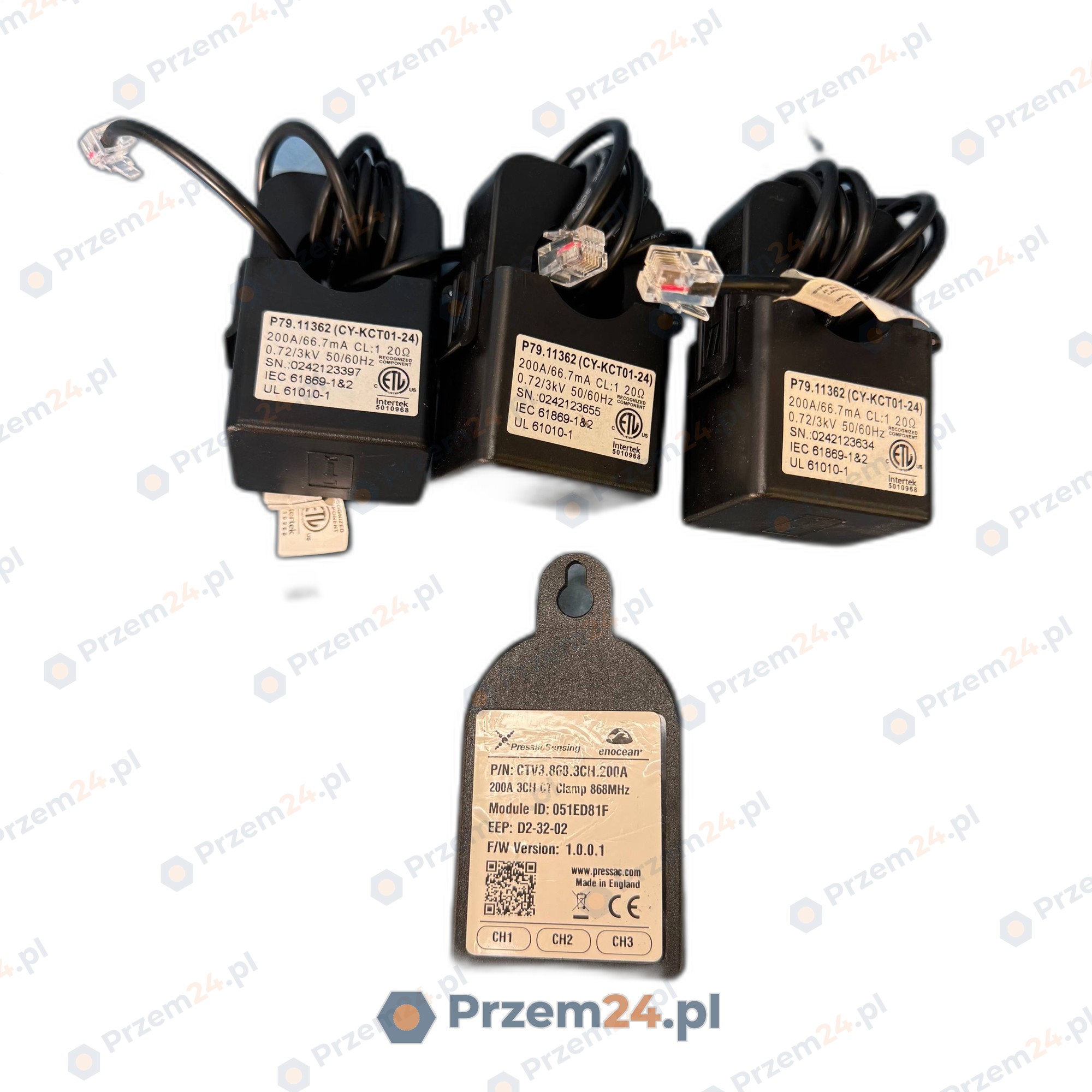 Pressac-CTV3.868.3CH.200A-Czujnik-prądu-bezprzewodowy-CT-(3-kanałowy)-200A